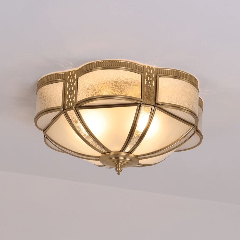 Floral Brass Ceiling Lamp - Vakkerlight