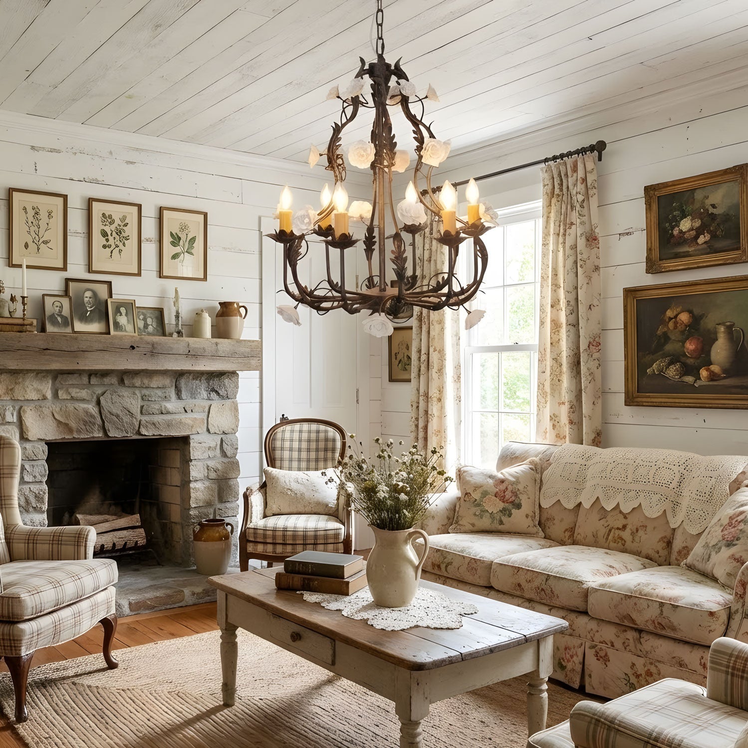 Florentine Rose Garden Chandelier