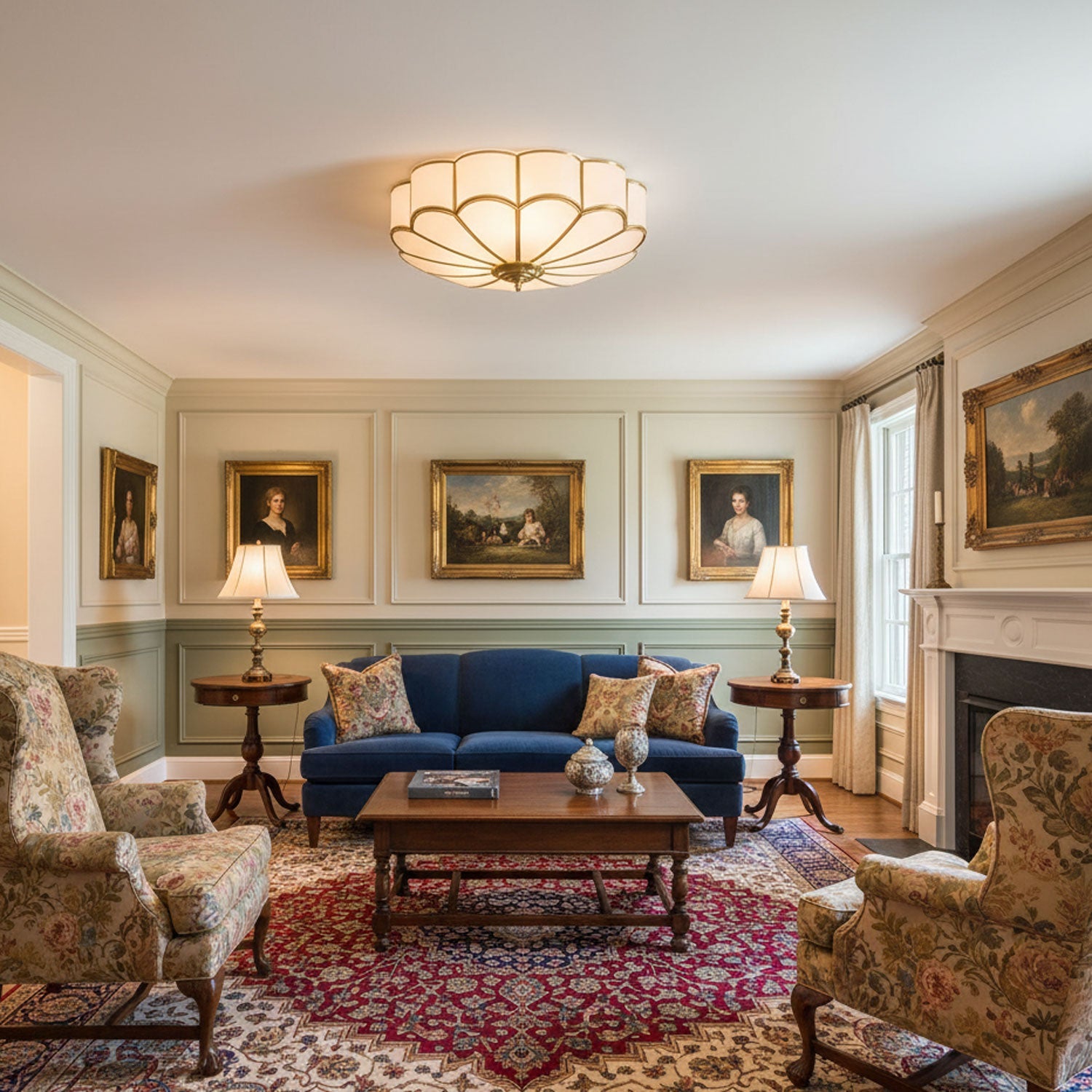 Flower Shape Glass Recessed Ceiling Light