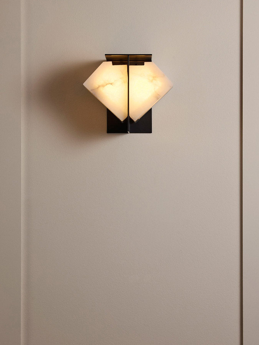 Стельовий світильник Folded Halo Alabaster