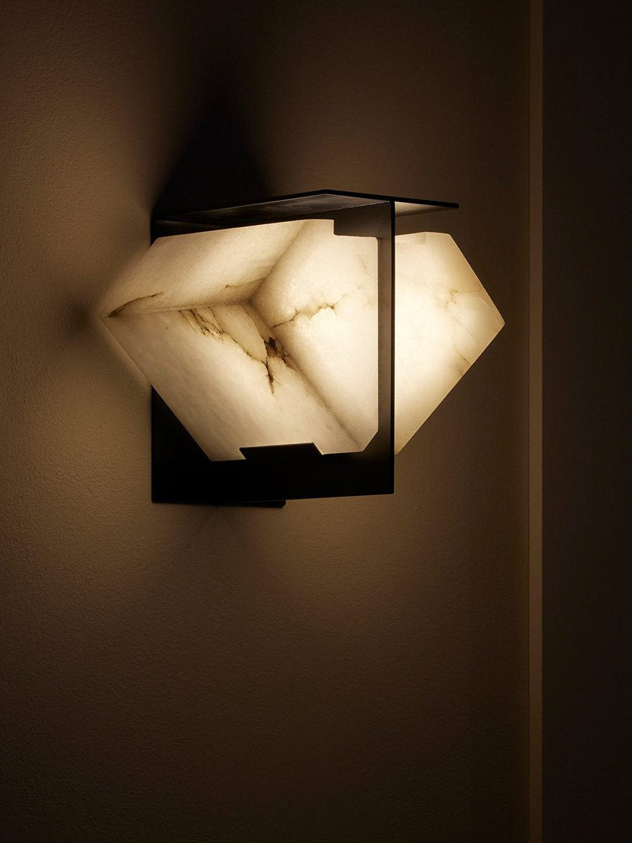 Стельовий світильник Folded Halo Alabaster