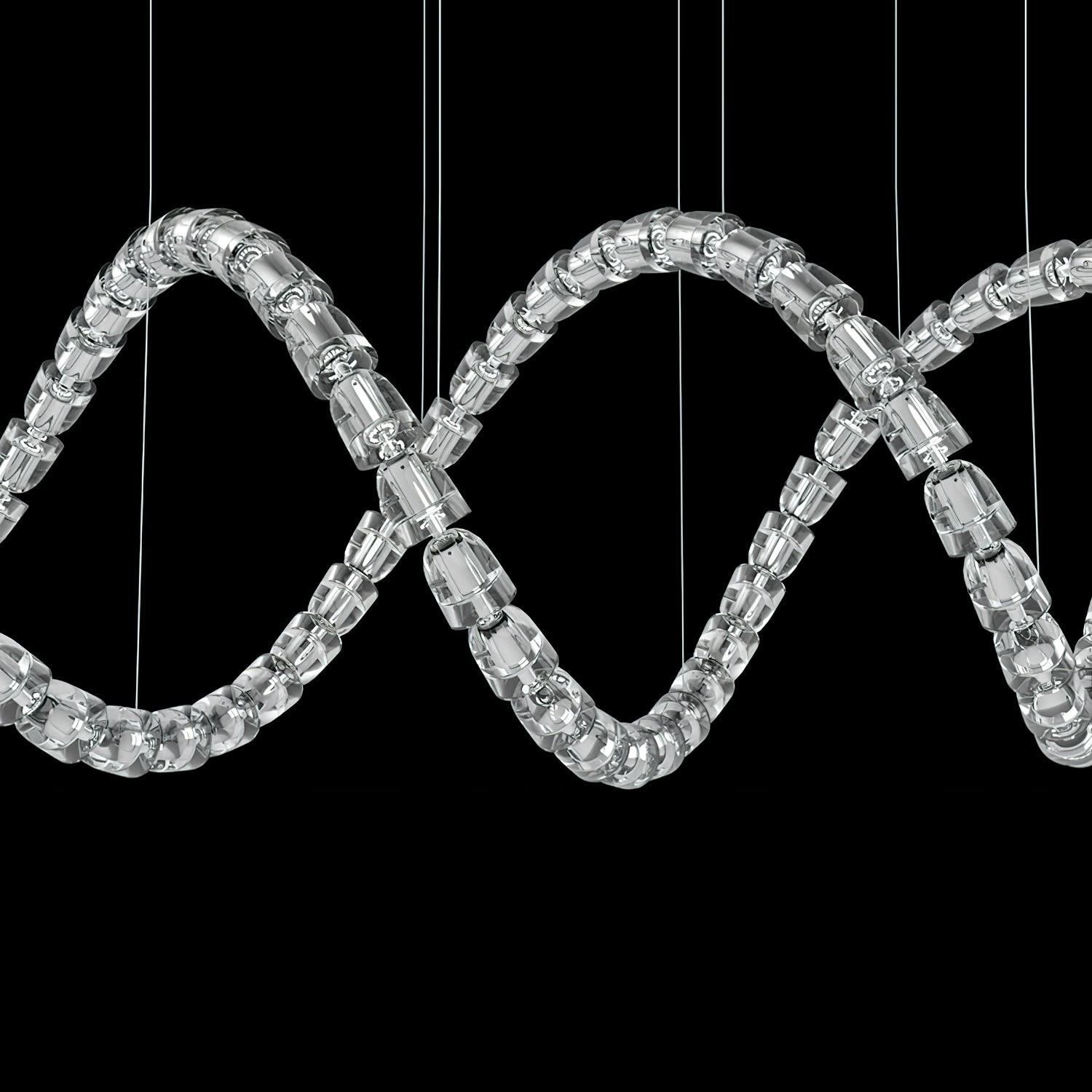 Світлодіодна люстра Gabriel Infinity Loop | Індивідуальний розмір та освітлення на замовлення для елітних будинків та комерційних приміщень