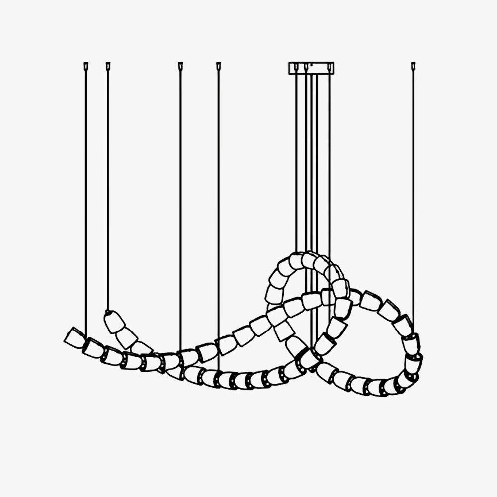 Світлодіодна люстра Gabriel Knot | Індивідуальні розміри та виготовлення під замовлення для елітних будинків та комерційних приміщень