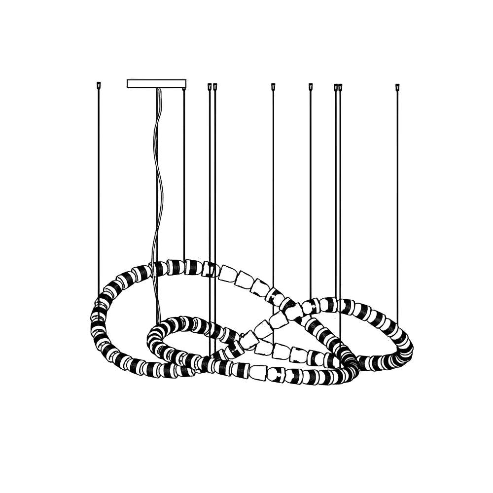The Gabriel Infinity LED Chandelier | Custom Size & Made-to-Order Lighting for Luxury Homes & Commercial Spaces