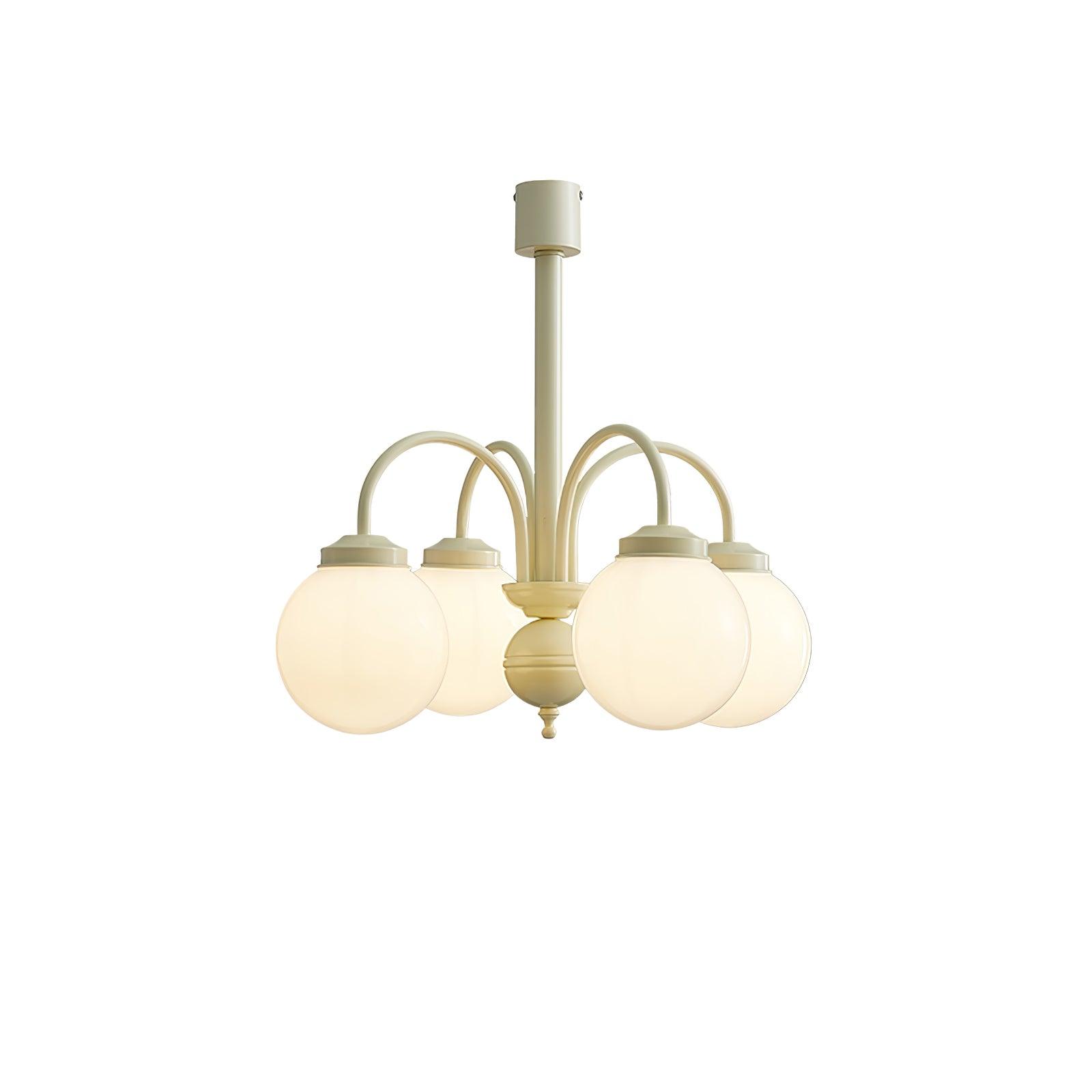 Cream Glass Sphere Chandelier - DEPRIMO