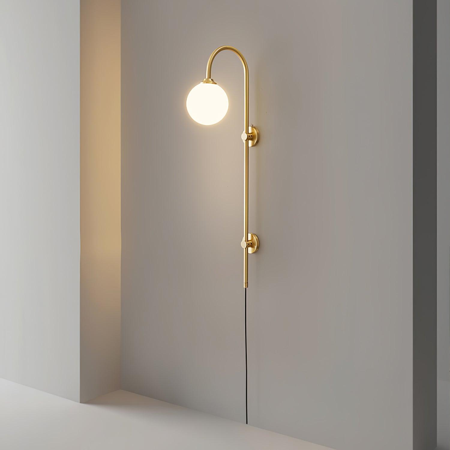 Настінний світильник Globe Brass Plug-in