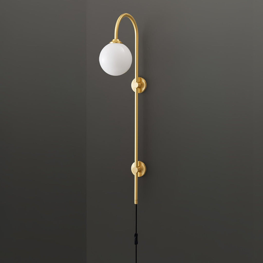 Настінний світильник Globe Brass Plug-in