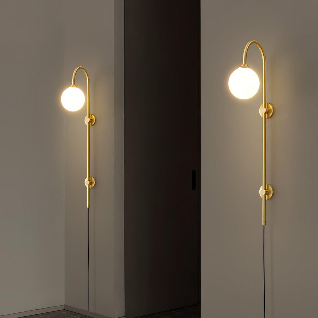 Настінний світильник Globe Brass Plug-in