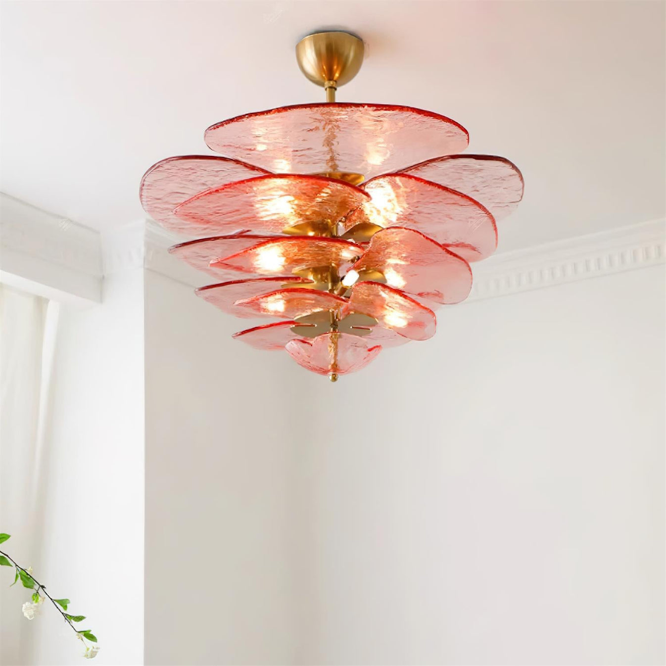 Люстра Petals Gold Murano