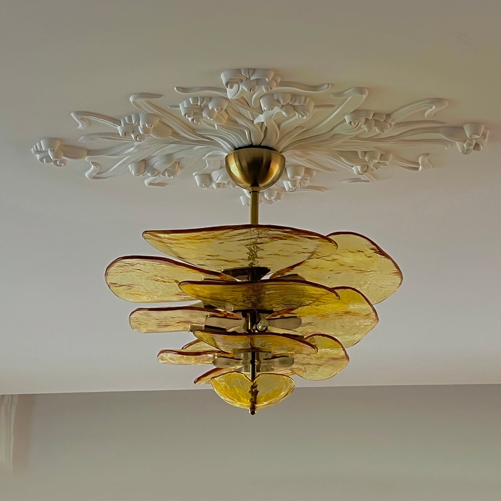 Люстра Petals Gold Murano