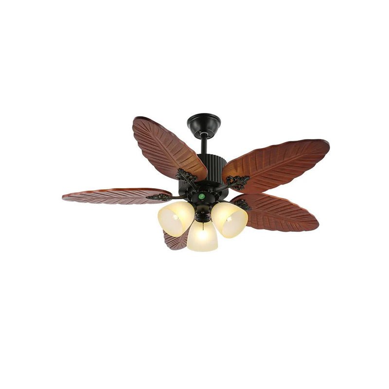 Banana Wood Leaves Ceiling Fan Light - Vakkerlight