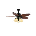 Banana Wood Leaves Ceiling Fan Light - Vakkerlight