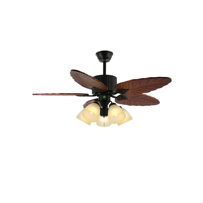 Banana Wood Leaves Ceiling Fan Light - Vakkerlight