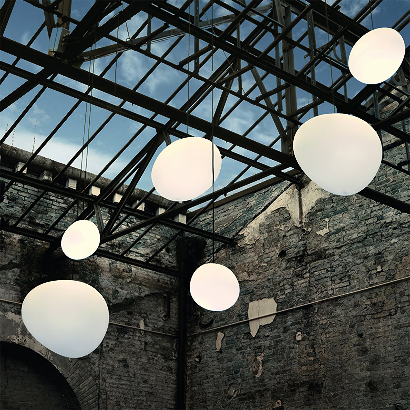 Gregg Stone Shape Glass Pendant Light