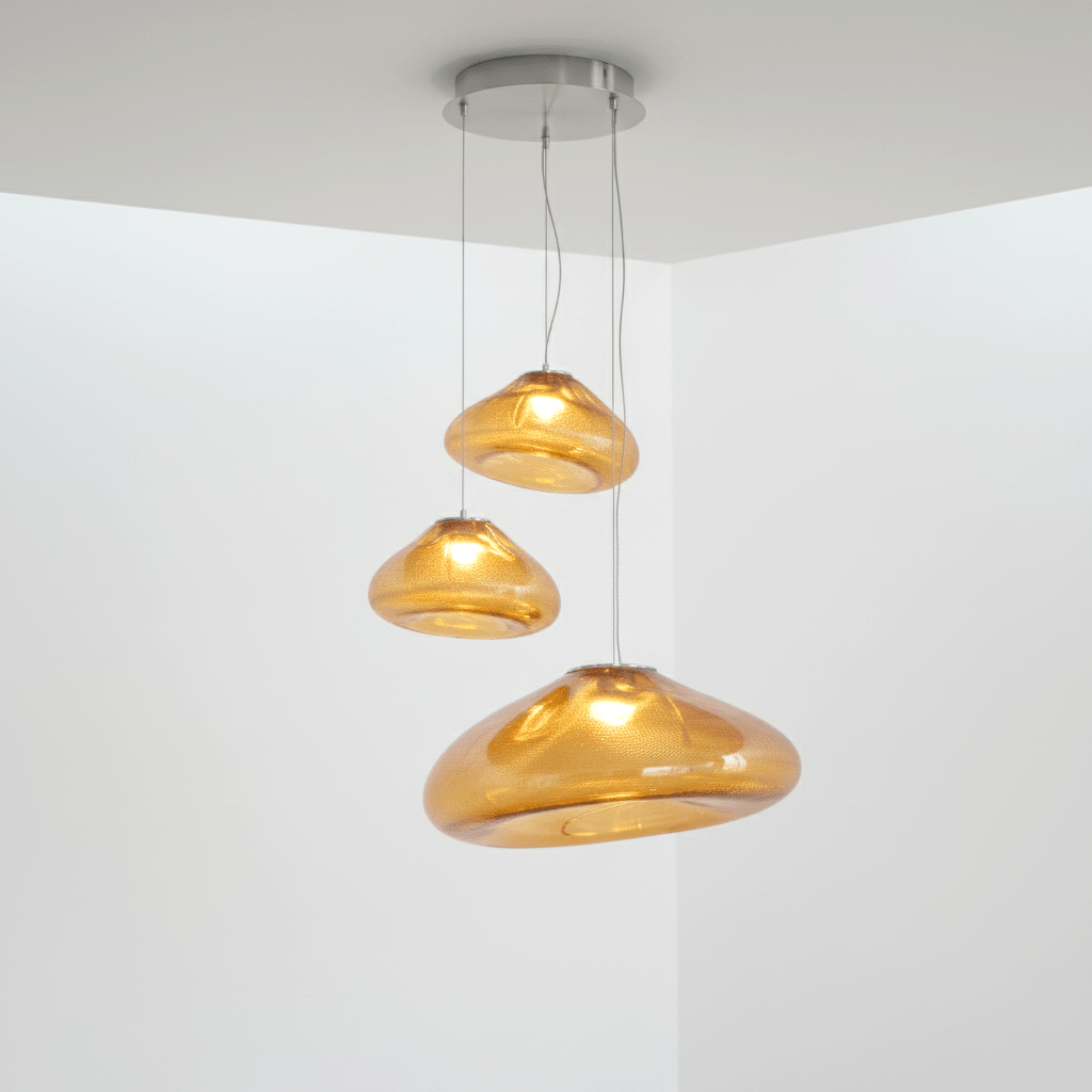 Blown Glass Mesh Pendant Light - DEPRIMO