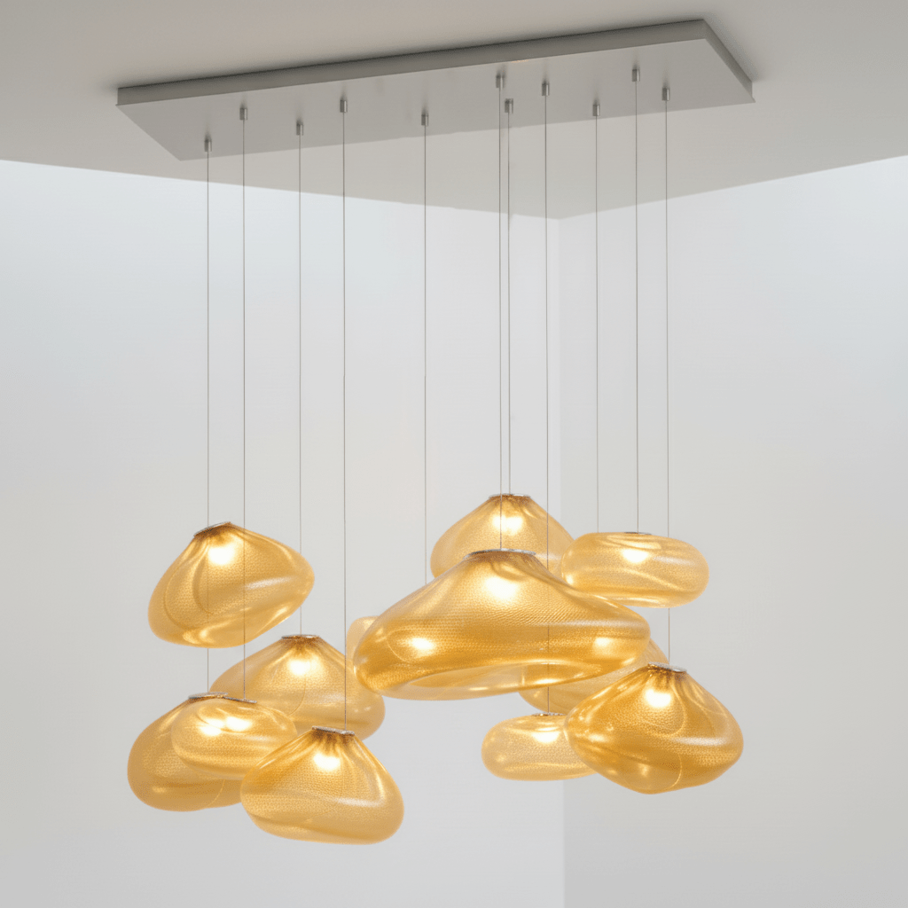 Blown Glass Mesh Pendant Light - DEPRIMO
