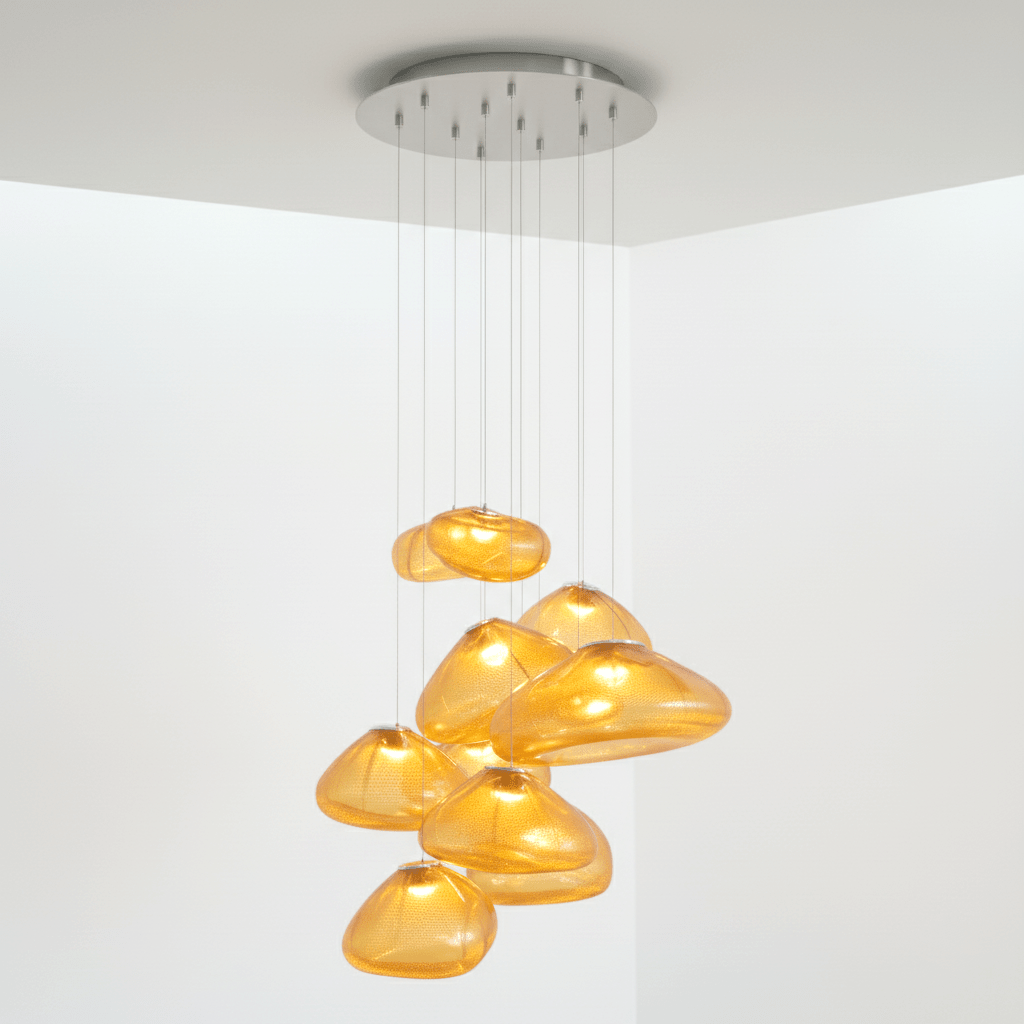 Blown Glass Mesh Pendant Light - DEPRIMO
