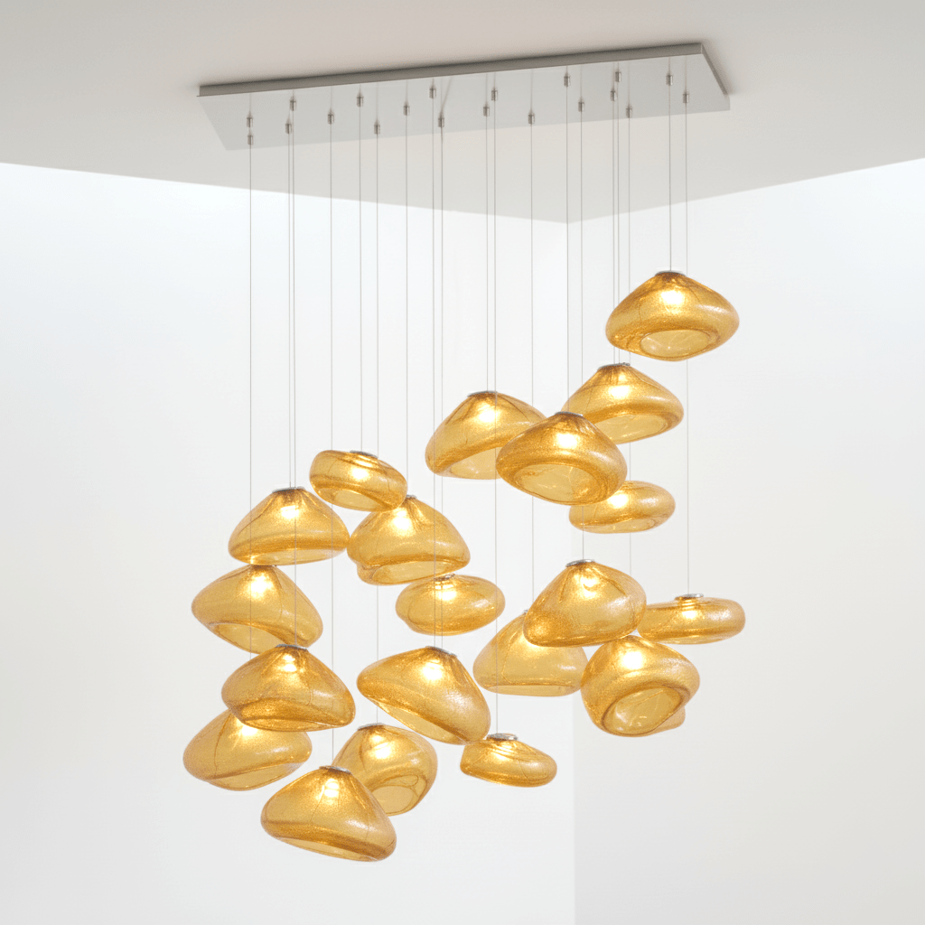 Blown Glass Mesh Pendant Light - DEPRIMO