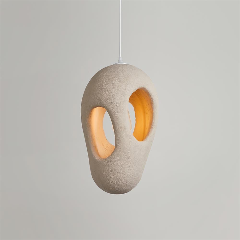 Hand - Built White Pendant Lamp - DEPRIMO