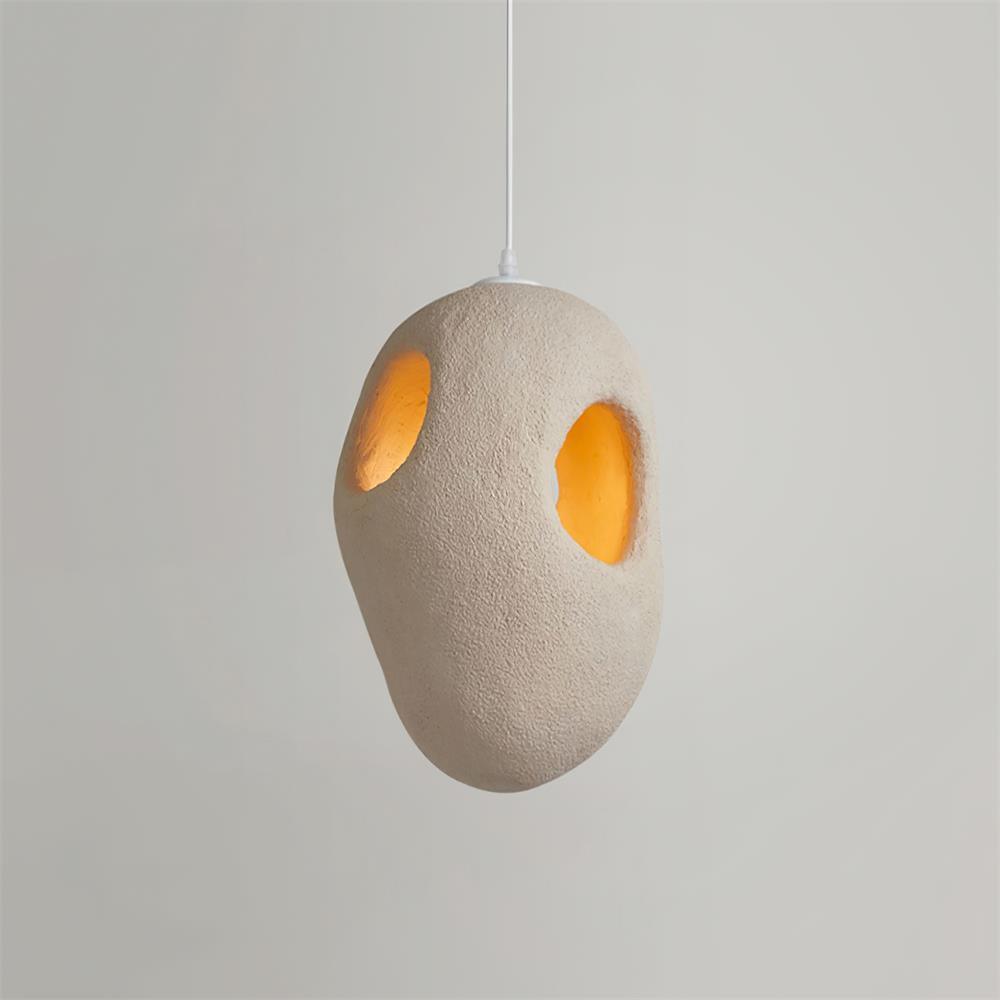 Hand - Built White Pendant Lamp - DEPRIMO
