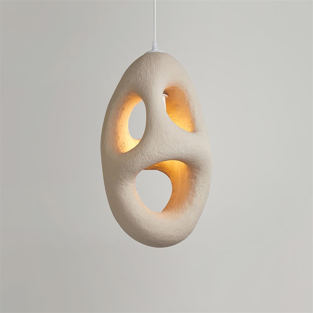 Hand - Built White Pendant Lamp - DEPRIMO