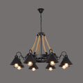 Hemp Rope Industrial Horn Chandelier - Vakkerlight