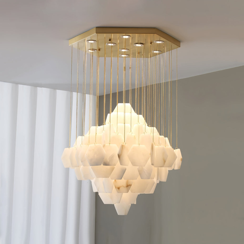 Шестигранная каскадная люстра Alabaster
