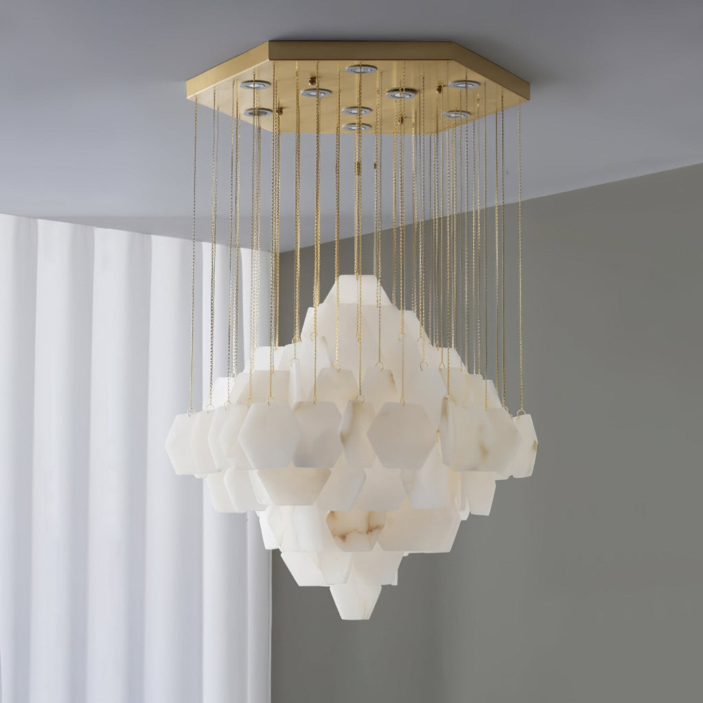 Шестигранная каскадная люстра Alabaster