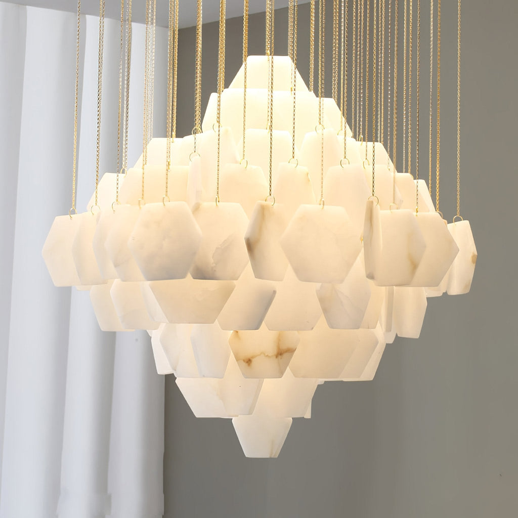 Шестигранная каскадная люстра Alabaster