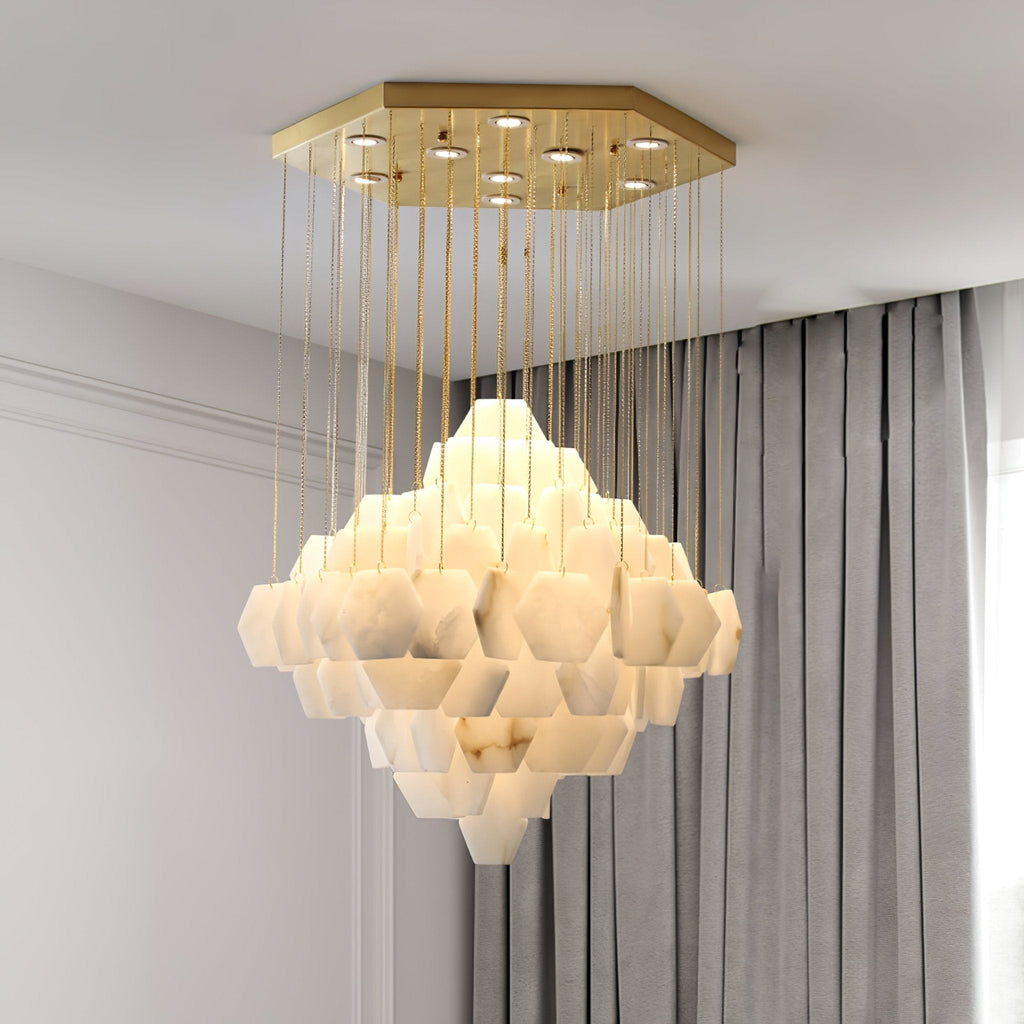 Шестигранная каскадная люстра Alabaster