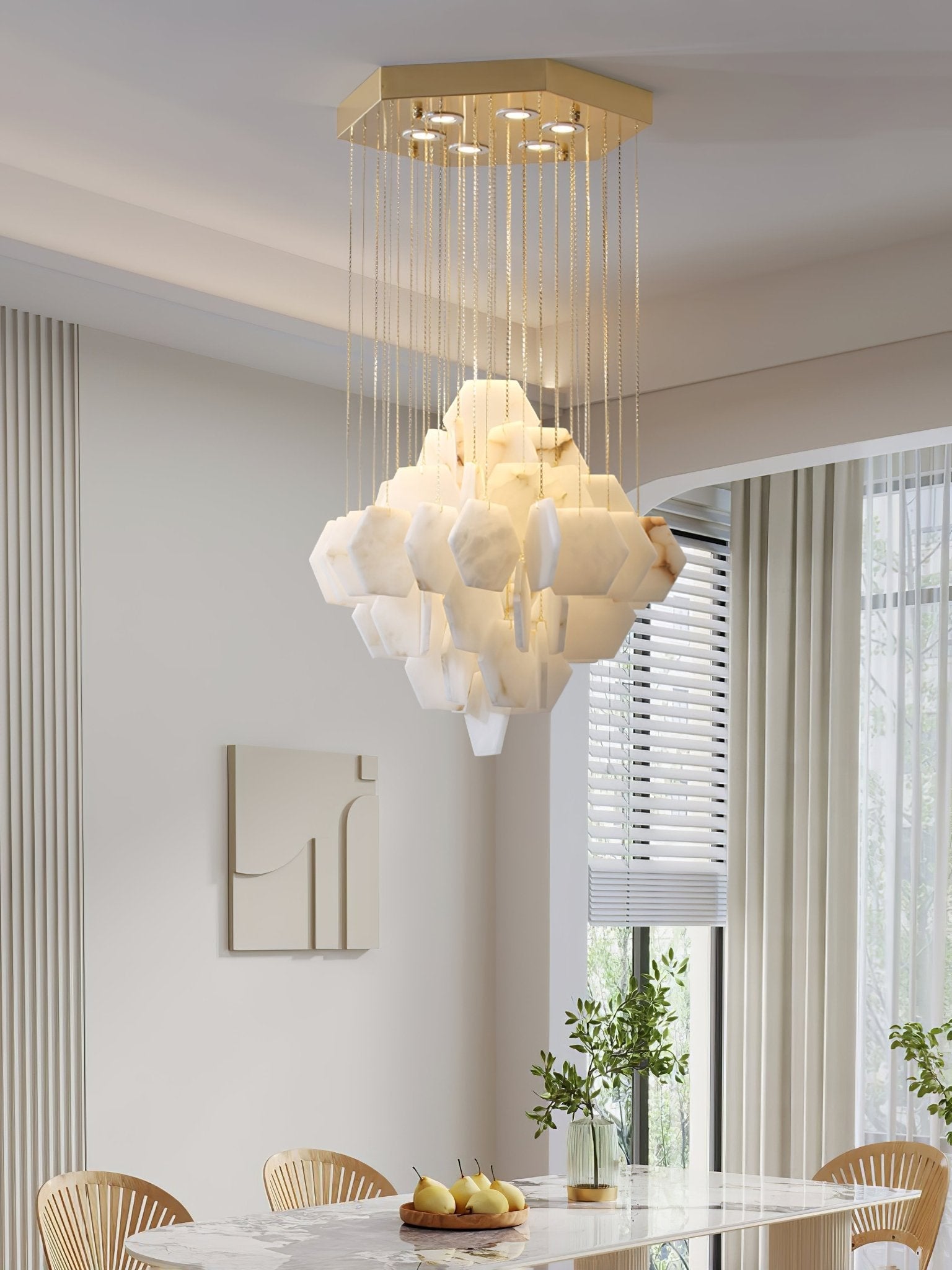 Шестигранная каскадная люстра Alabaster