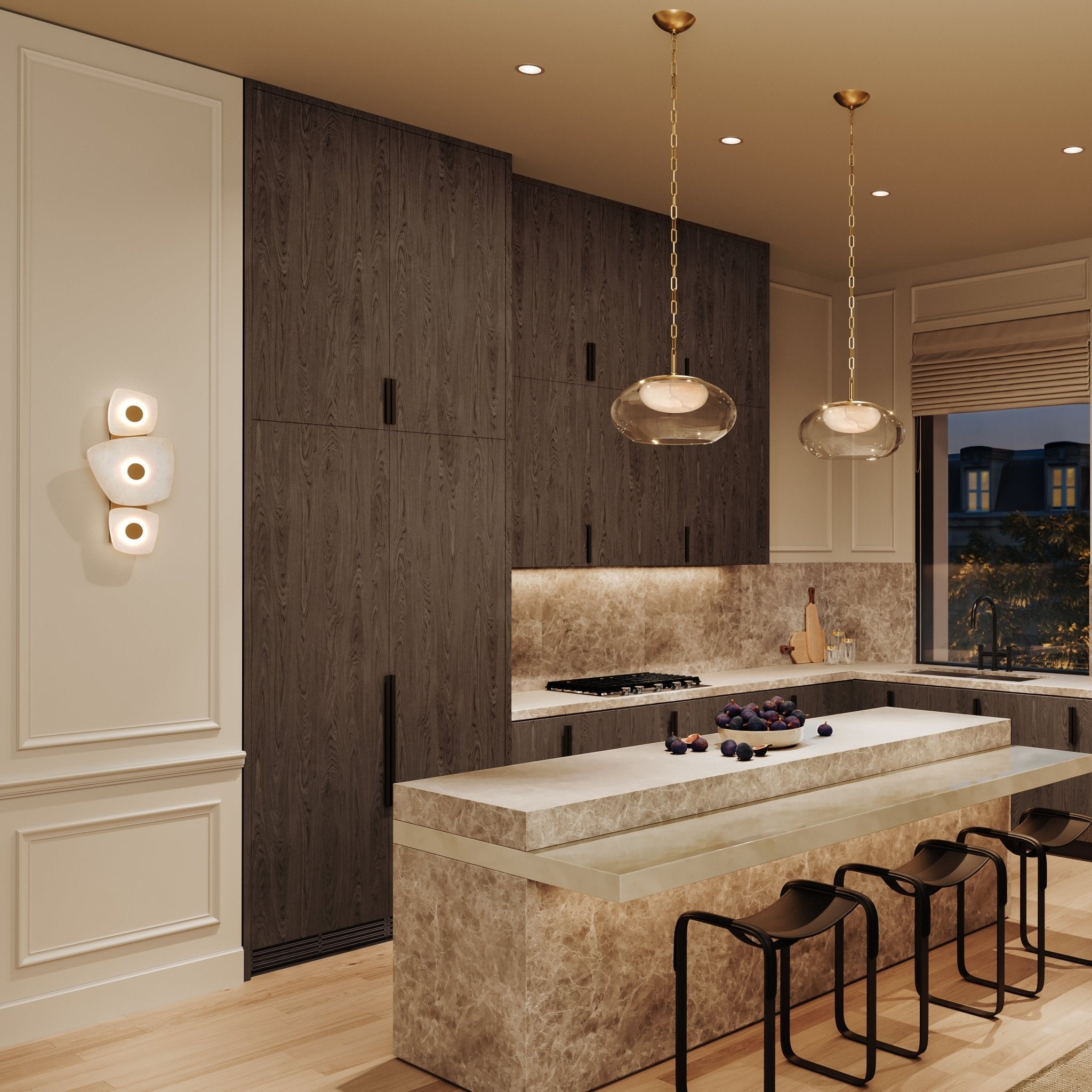 Настінний світильник Holmdel Alabaster