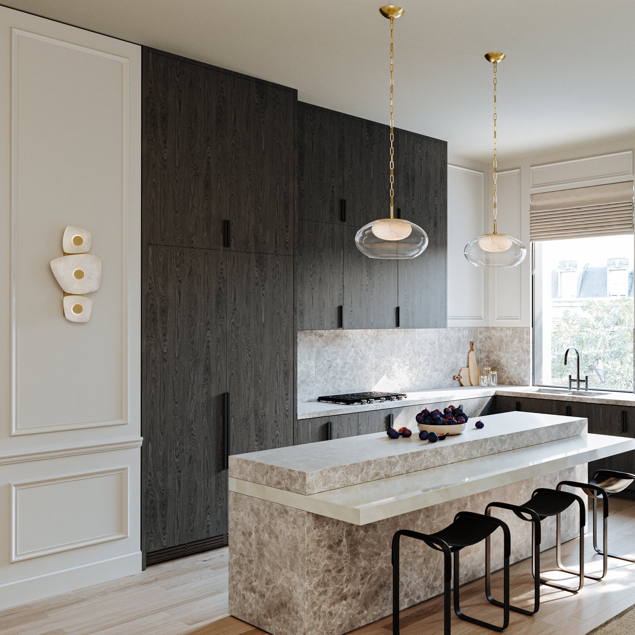 Настінний світильник Holmdel Alabaster