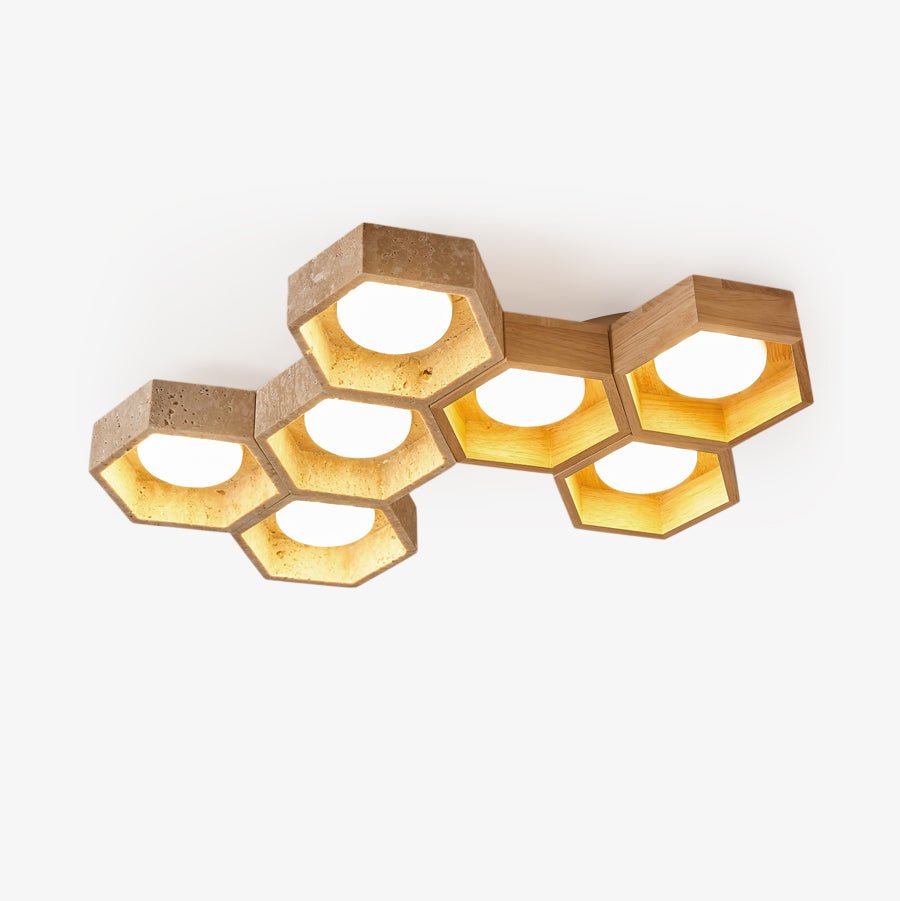 Потолочный светильник из травертина Honeycomb