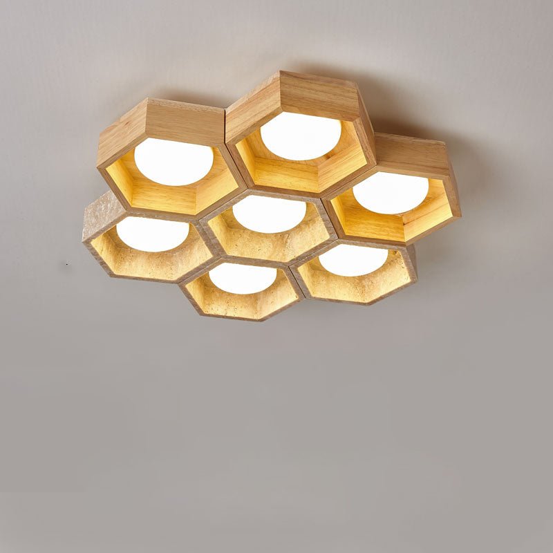 Потолочный светильник из травертина Honeycomb