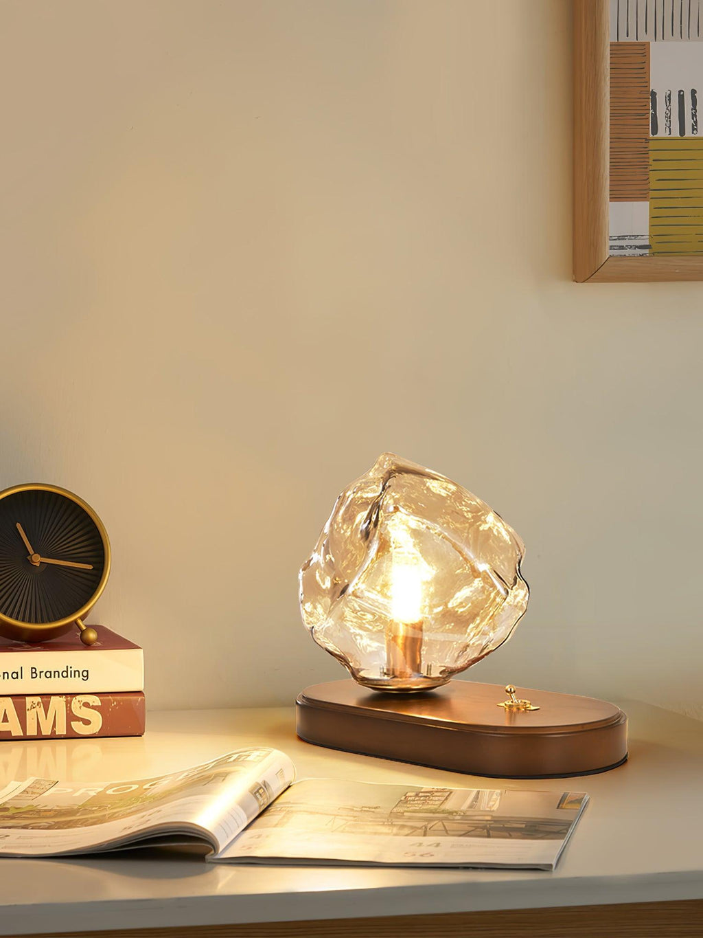 Настільна лампа Ice Stone Glass