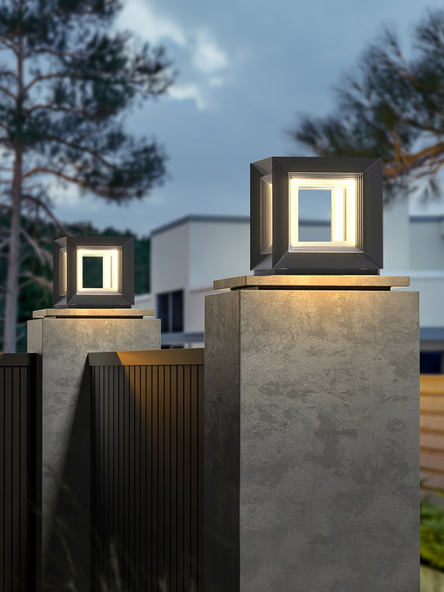 Зовнішній стовпчастий світильник Light Cube