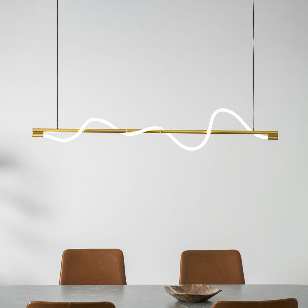 Острівний підвісний світильник Linear Curve