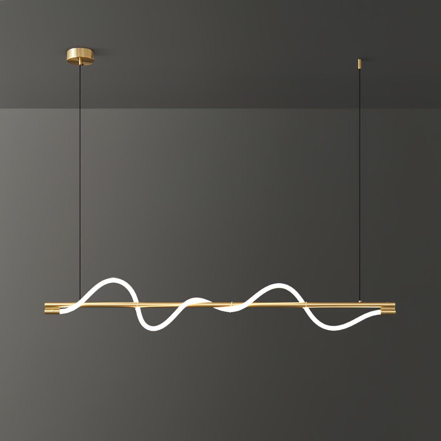 Linear Curve Island Pendant Lamp - DEPRIMO