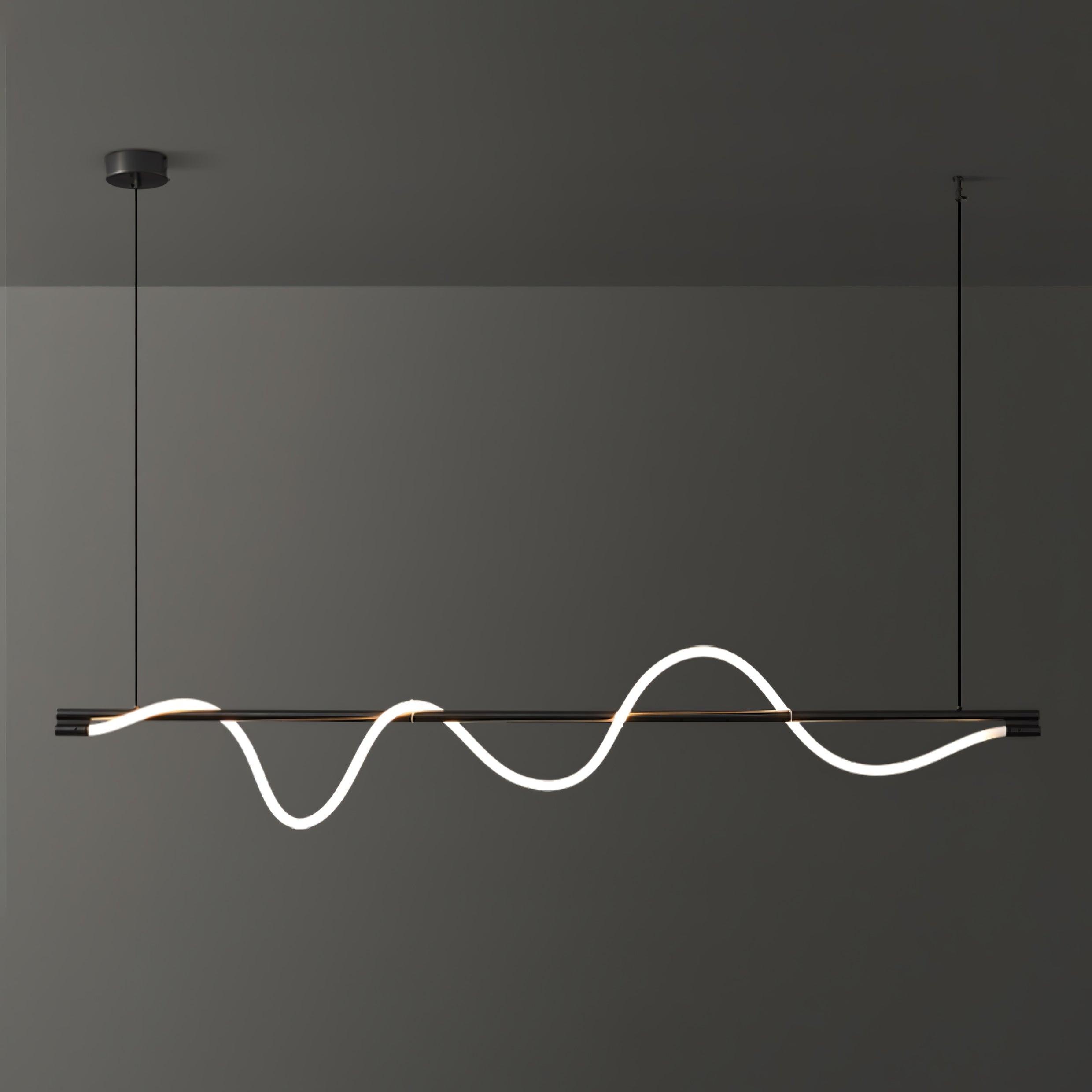 Острівний підвісний світильник Linear Curve