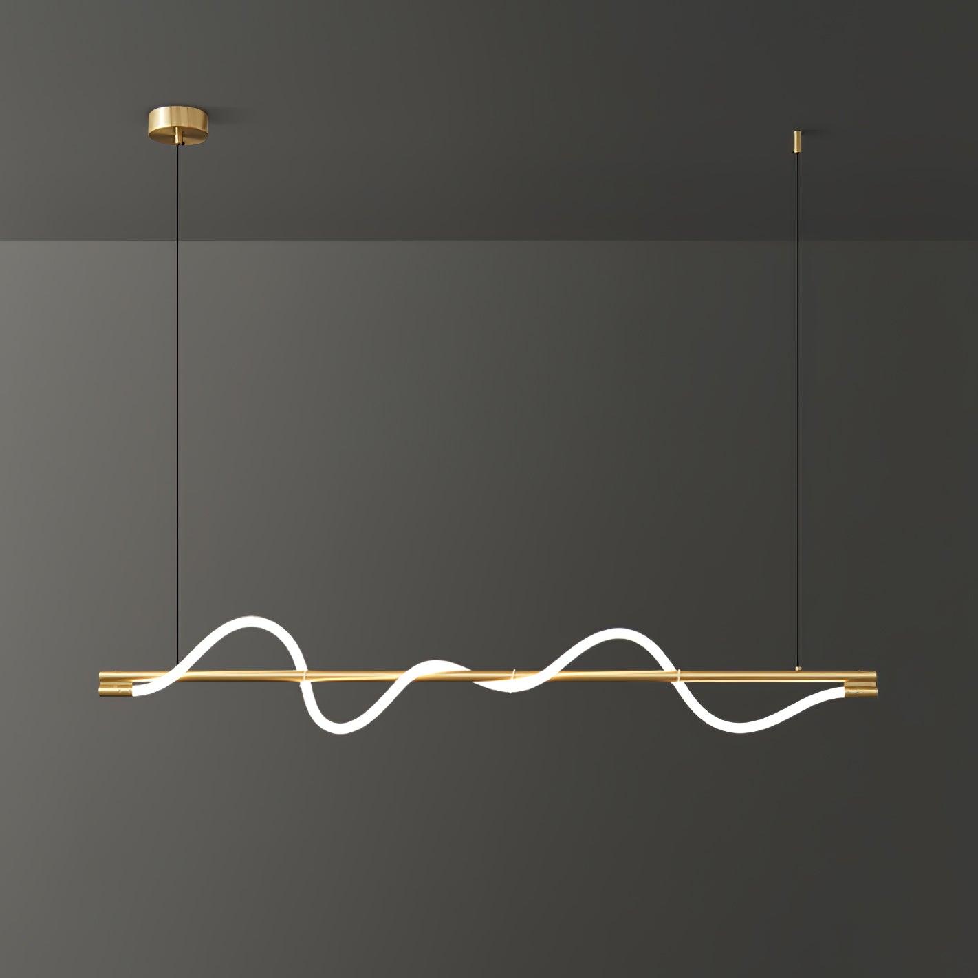 Острівний підвісний світильник Linear Curve