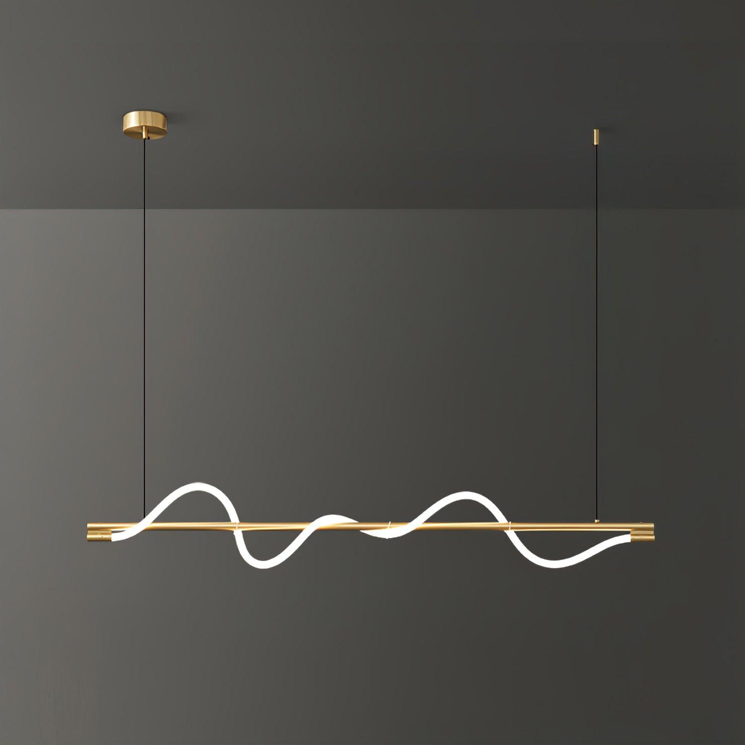 Острівний підвісний світильник Linear Curve