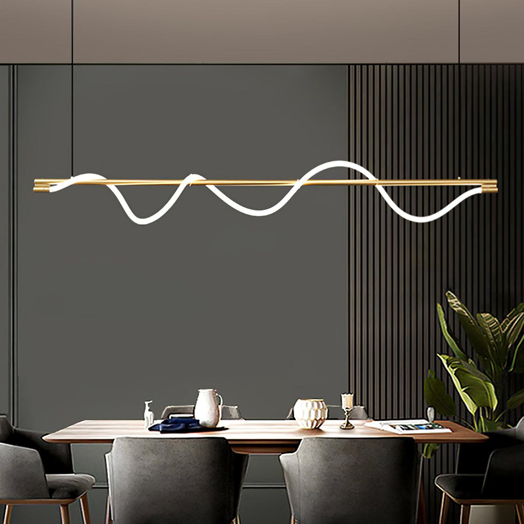 Острівний підвісний світильник Linear Curve