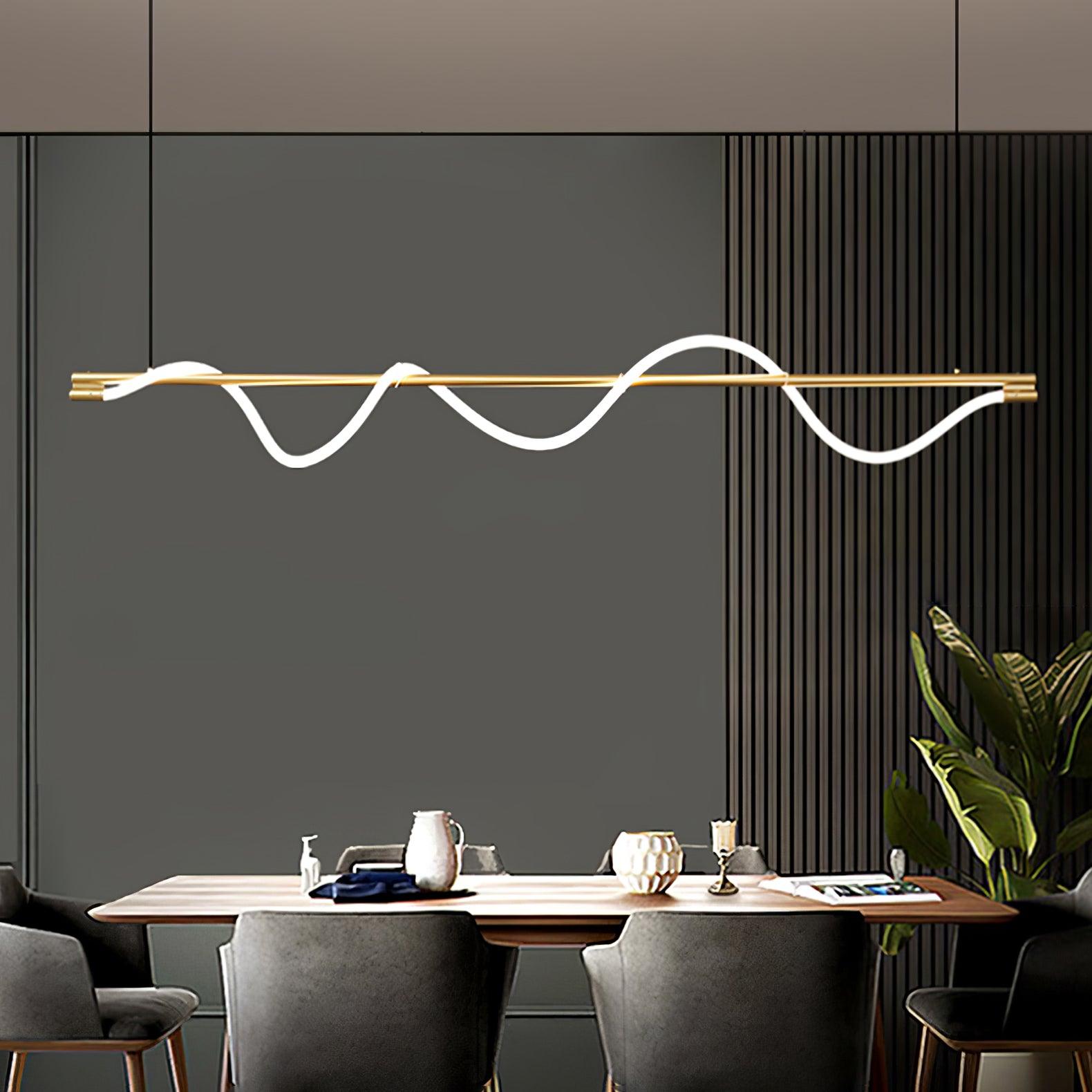 Острівний підвісний світильник Linear Curve
