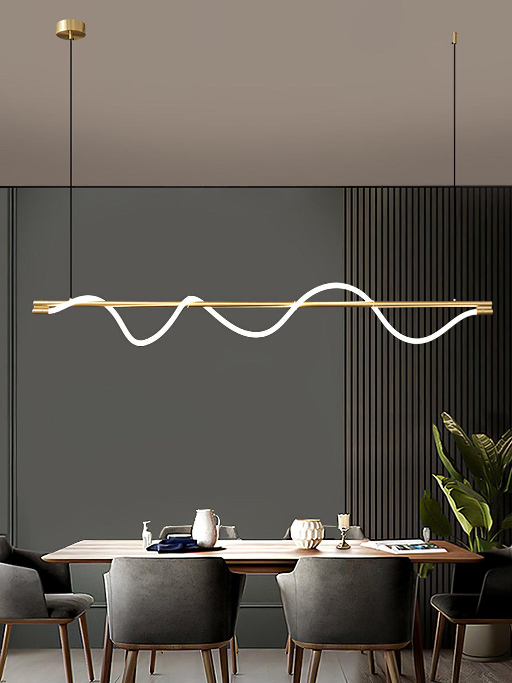 Острівний підвісний світильник Linear Curve