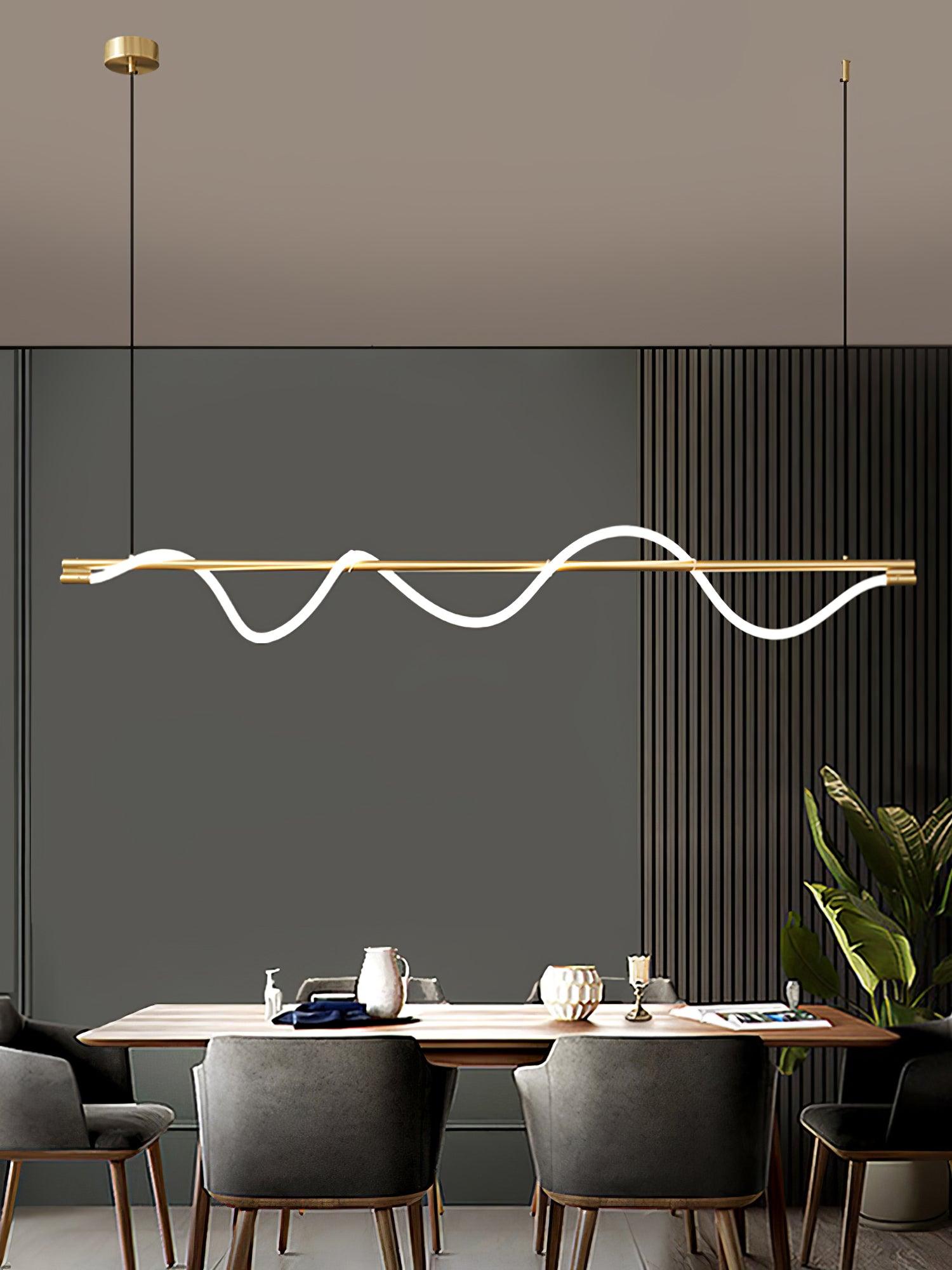 Острівний підвісний світильник Linear Curve