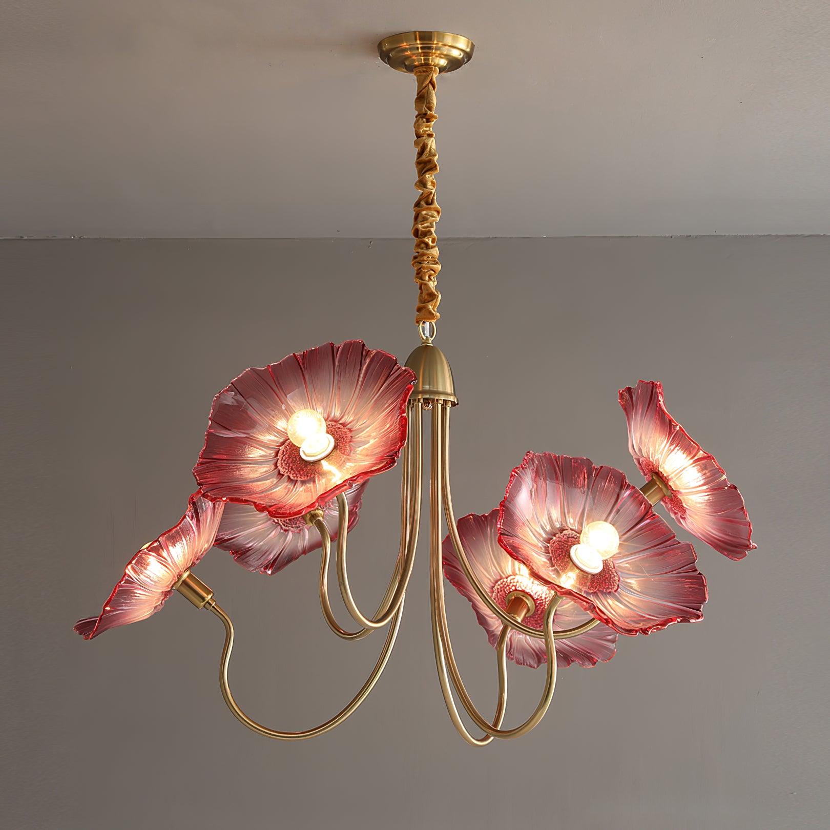 Lotus Leaf Glass Chandelier - Vakkerlight