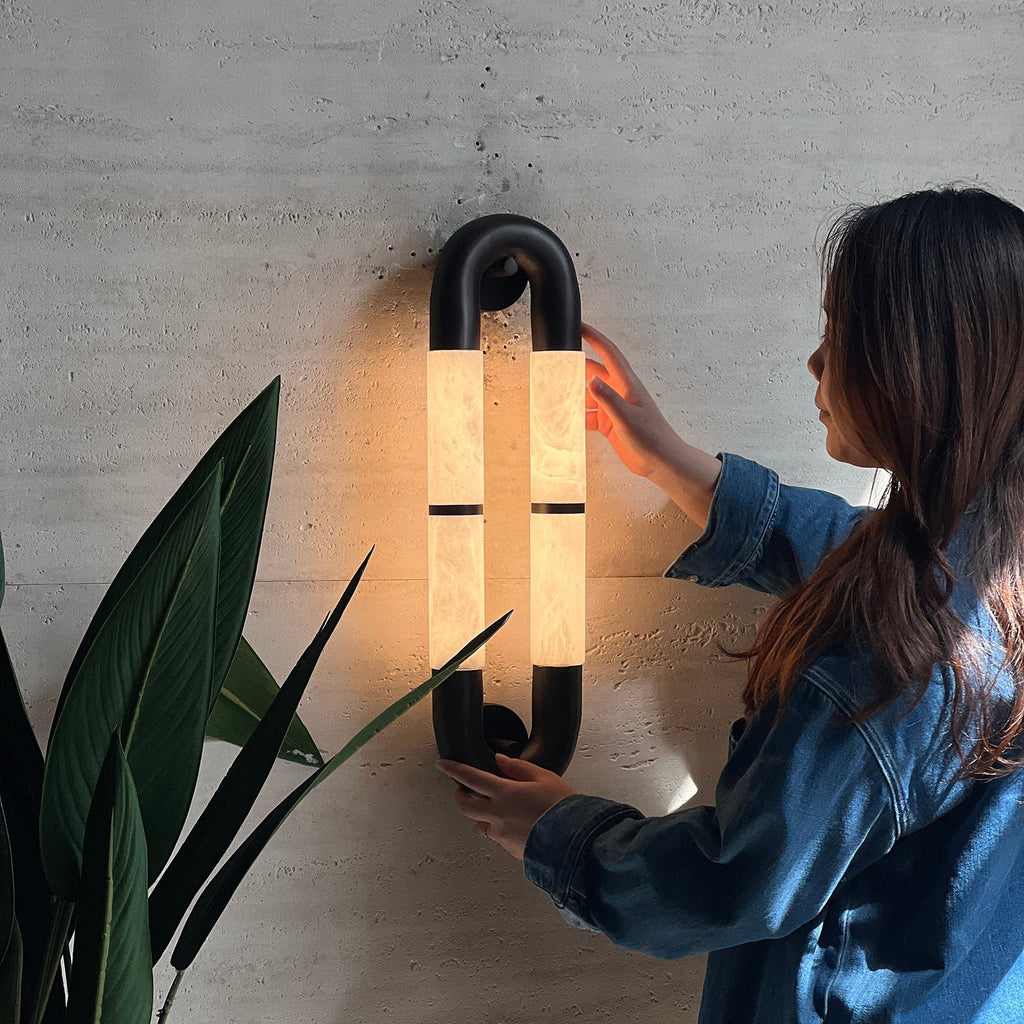 Настінний світильник Luma Arc Twin Alabaster