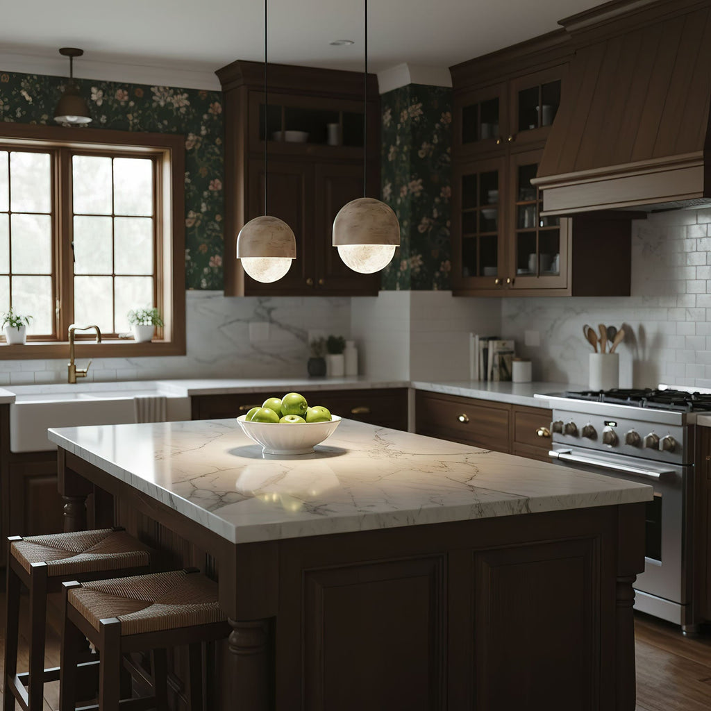 Підвісний світильник Lunar Dome Alabaster