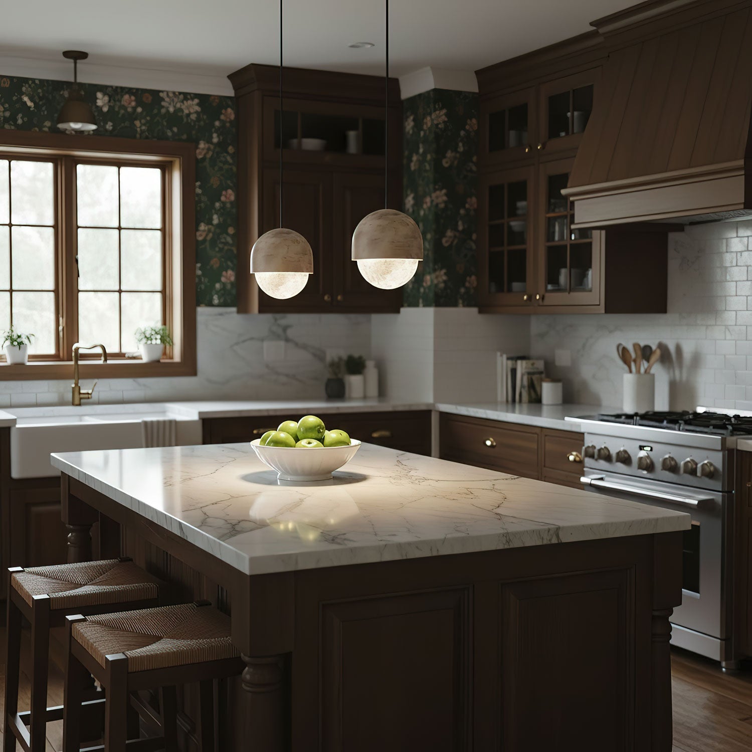 Підвісний світильник Lunar Dome Alabaster